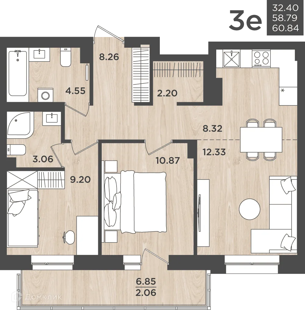 Фото квартиры в ЖК ВОСХОД