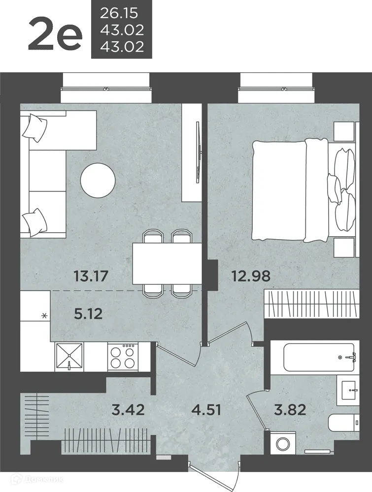 Фото квартиры в ЖК ВОСХОД