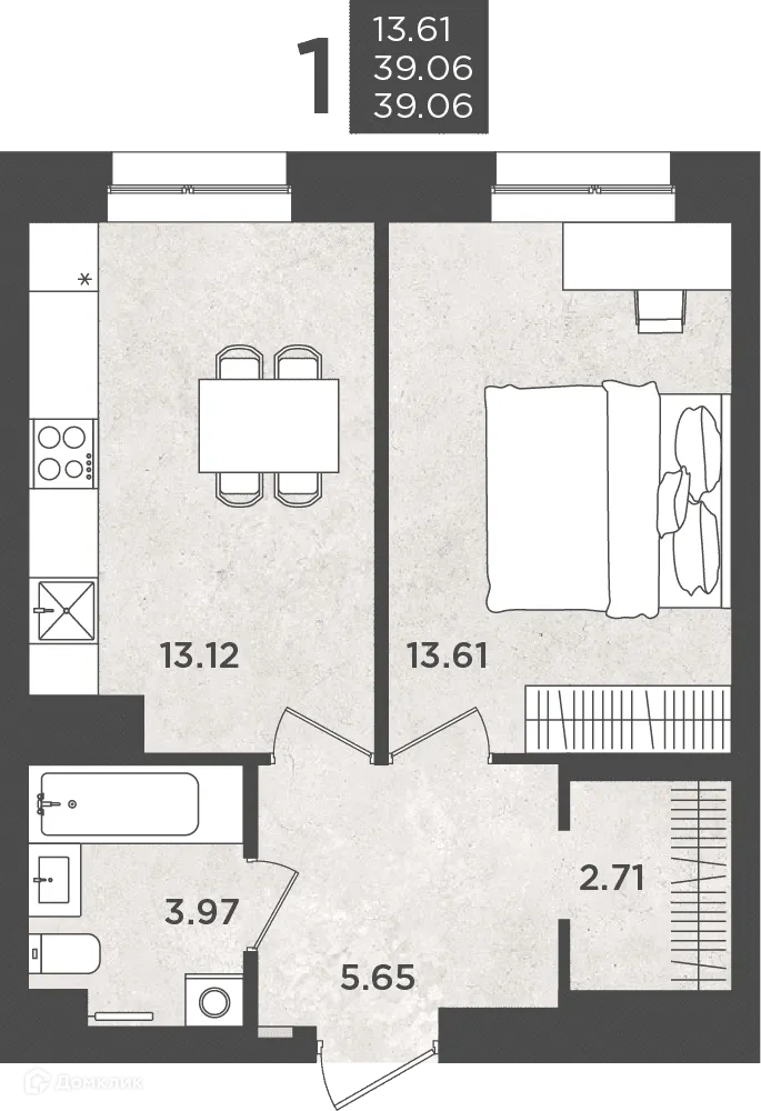 Фото квартиры в ЖК ВОСХОД