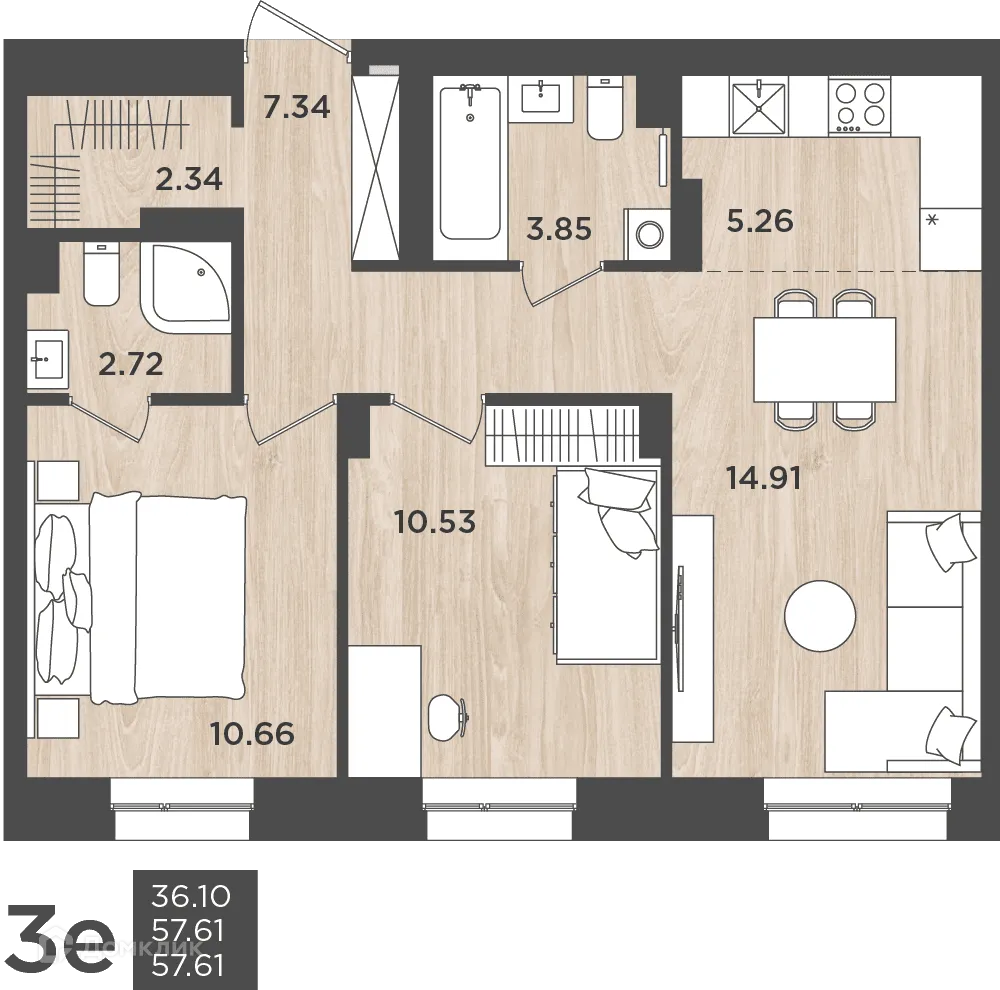 Фото квартиры в ЖК ВОСХОД