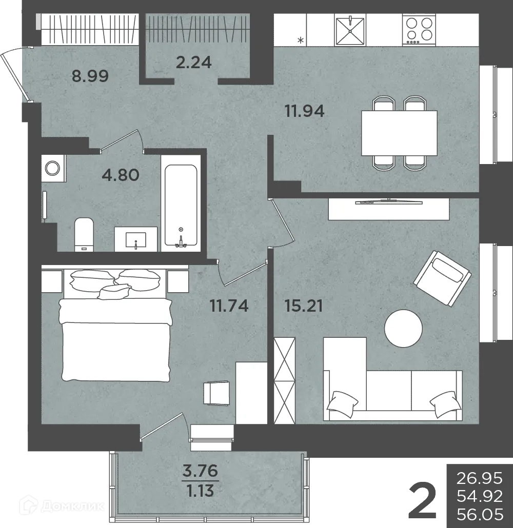 Фото квартиры в ЖК ВОСХОД