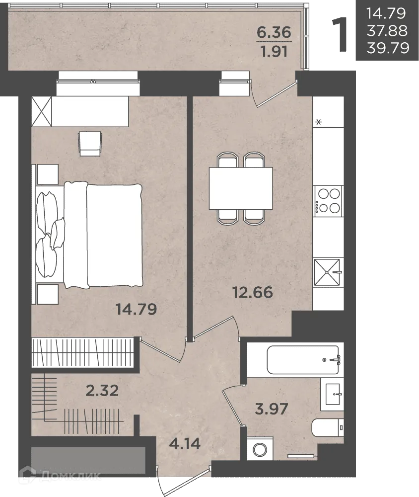 Фото квартиры в ЖК ВОСХОД