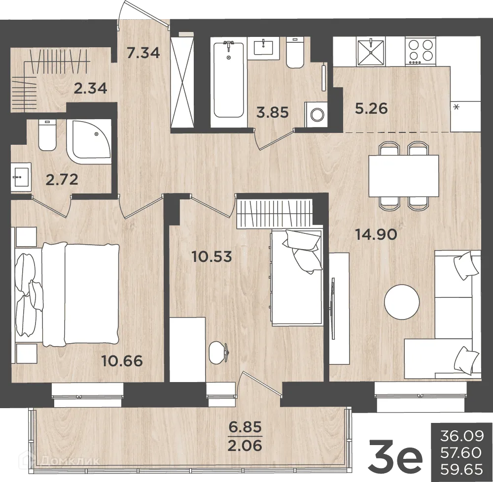 Фото квартиры в ЖК ВОСХОД