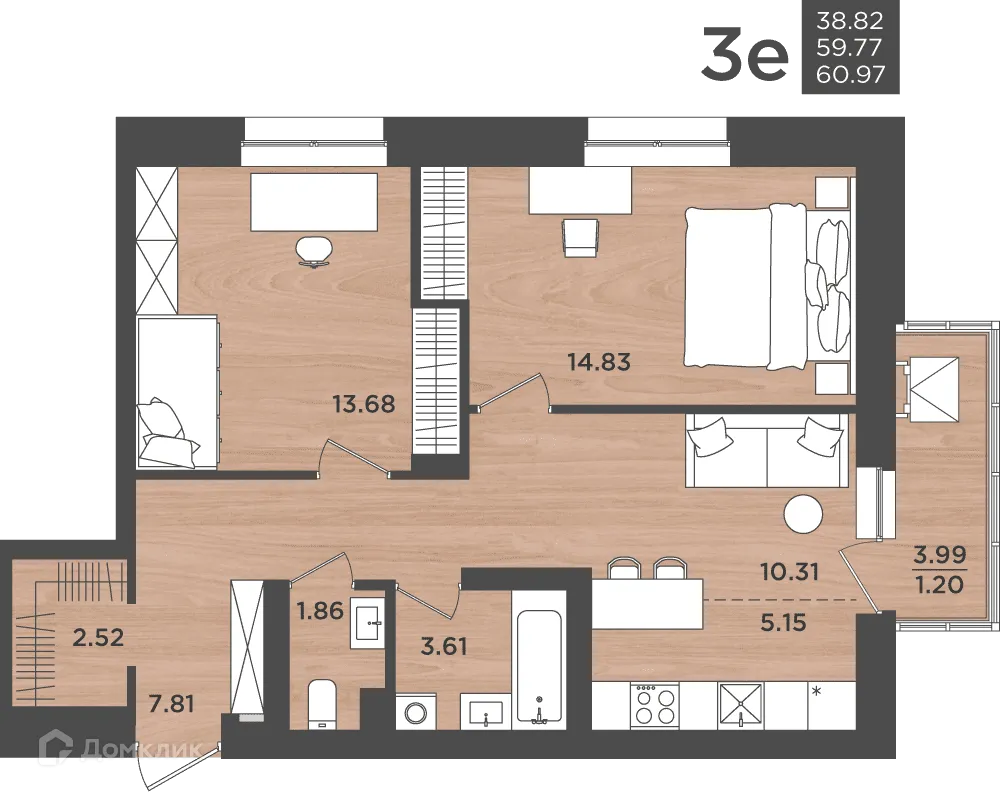 Фото квартиры в ЖК ВОСХОД