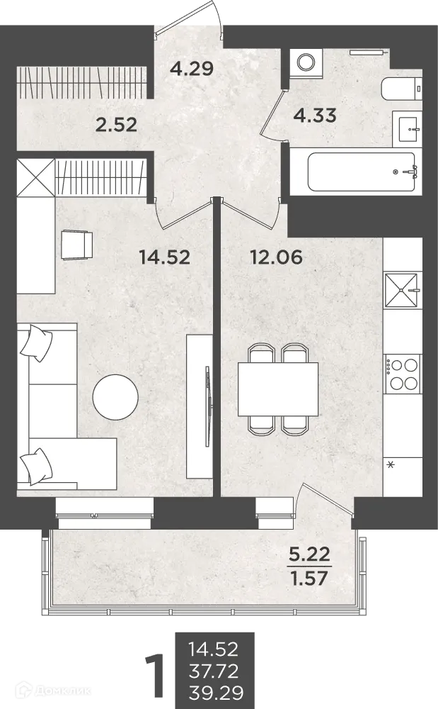 Фото квартиры в ЖК ВОСХОД