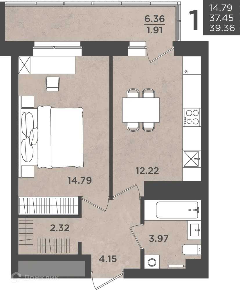 Фото квартиры в ЖК ВОСХОД
