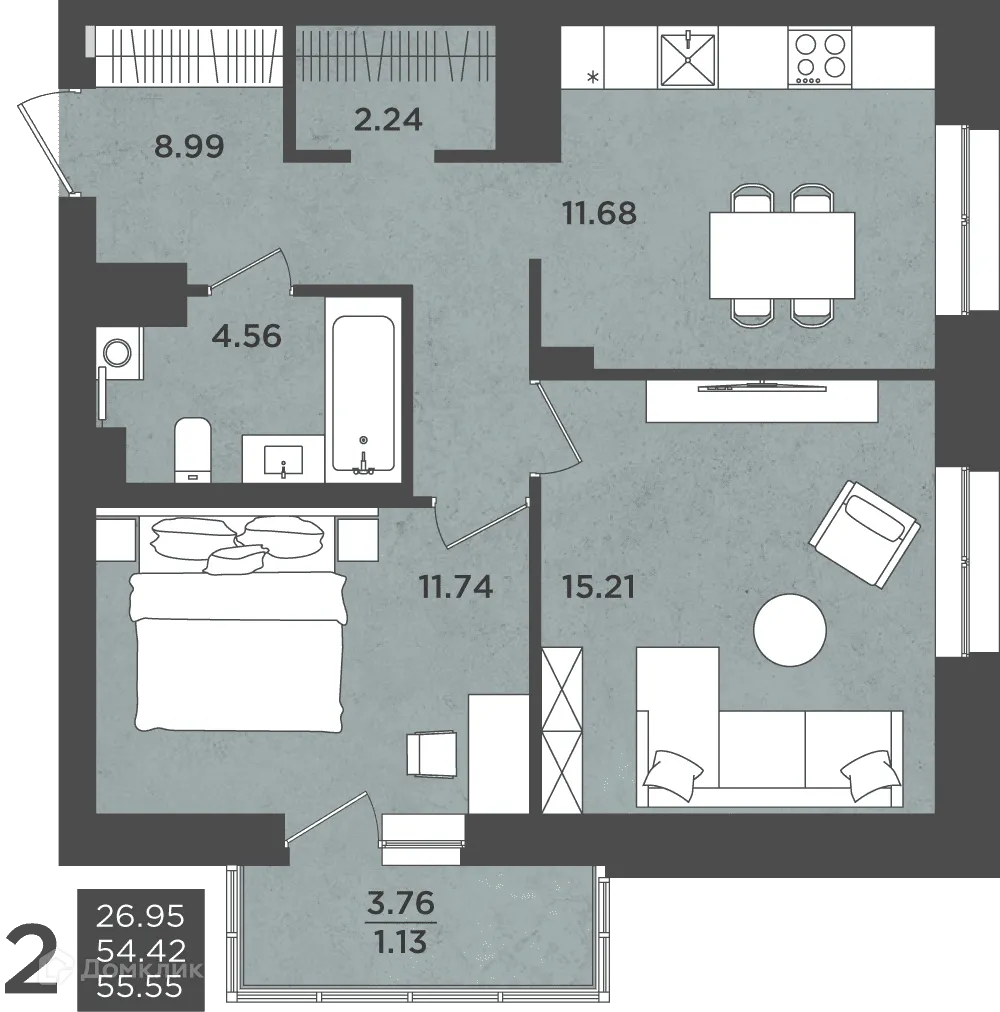 Фото квартиры в ЖК ВОСХОД