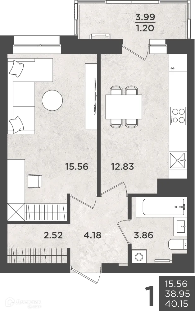 Фото квартиры в ЖК ВОСХОД