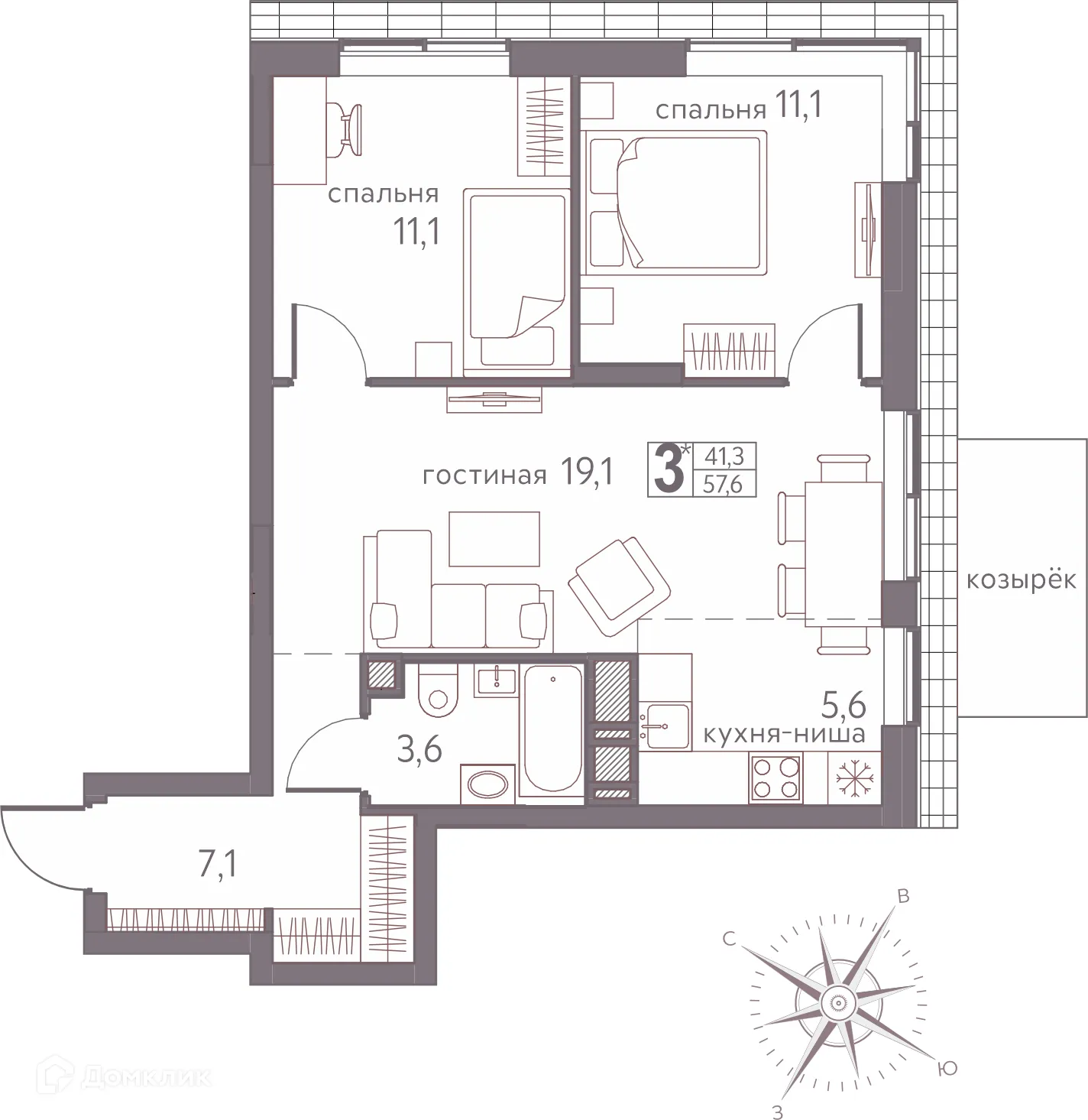 Фото квартиры в ЖК Погода Теплые кварталы