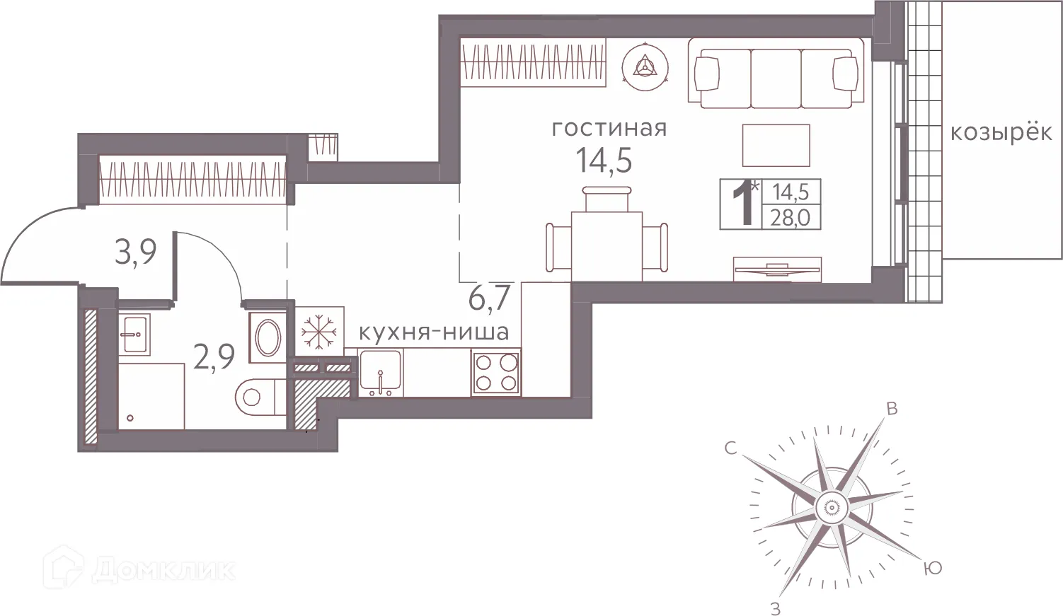 Фото квартиры в ЖК Погода Теплые кварталы