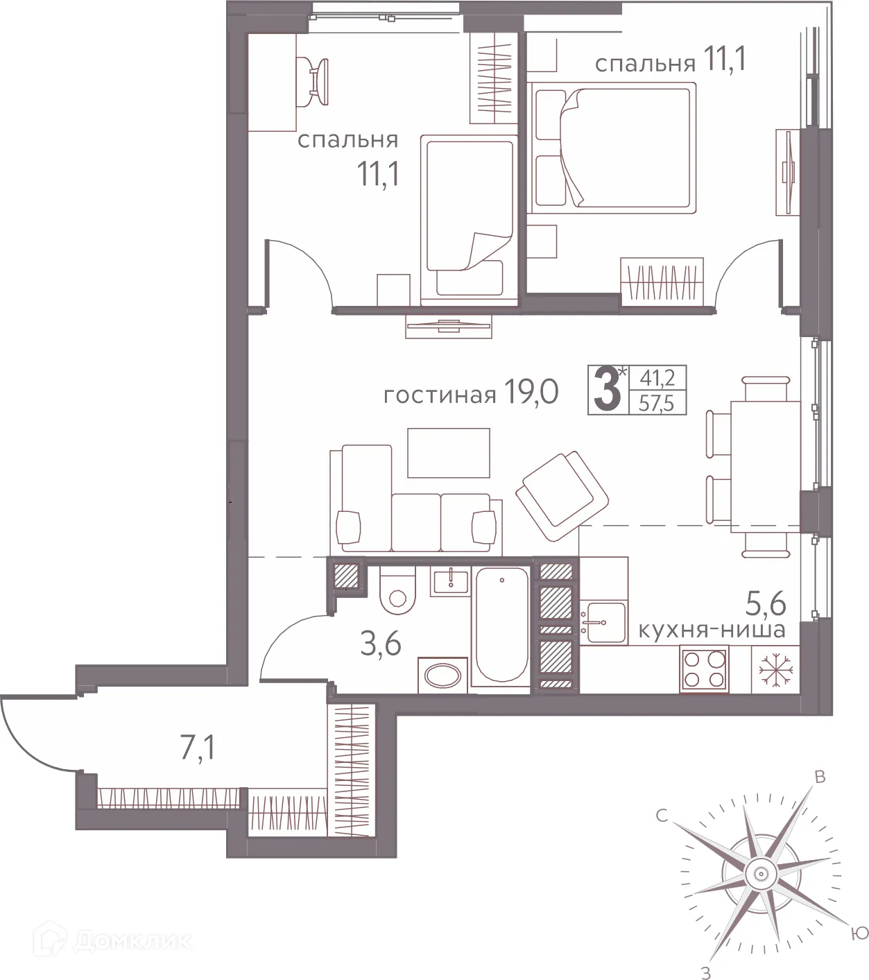 Фото квартиры в ЖК Погода Теплые кварталы