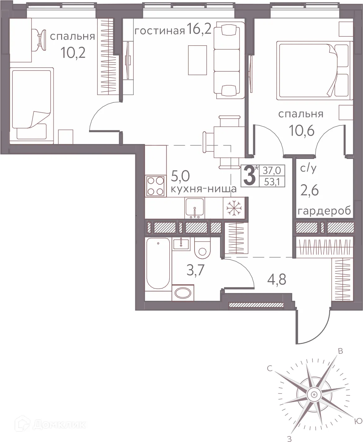 Фото квартиры в ЖК Погода Теплые кварталы