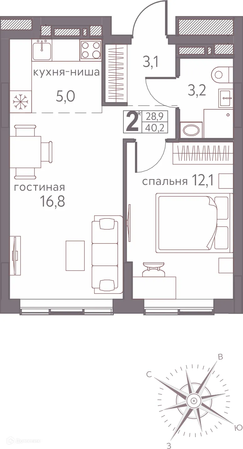 Фото квартиры в ЖК Погода Теплые кварталы
