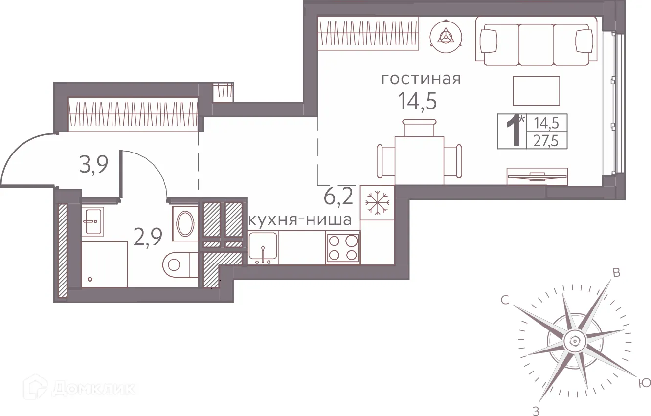 Фото квартиры в ЖК Погода Теплые кварталы