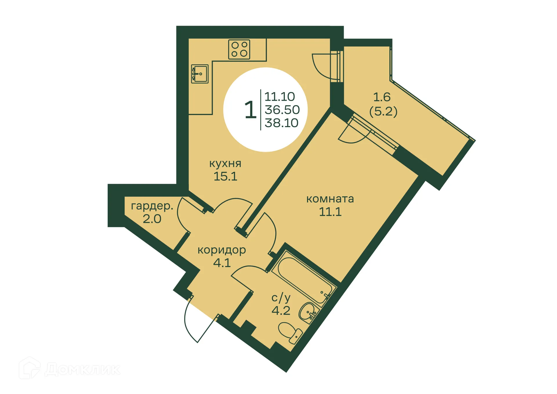 Фото квартиры в ЖК Брусника