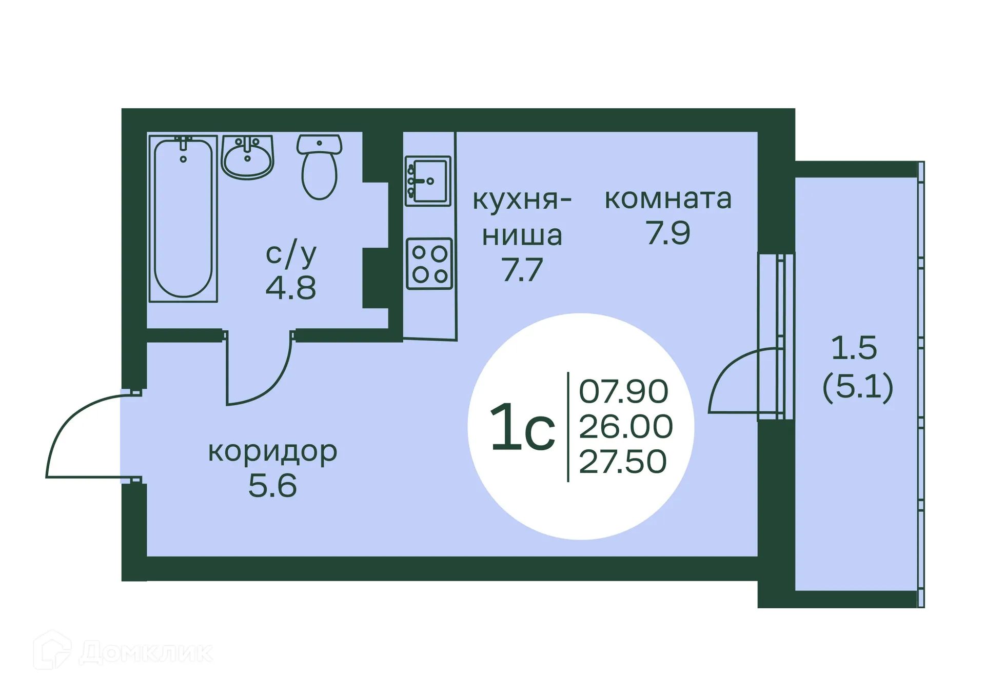 Фото квартиры в ЖК Брусника