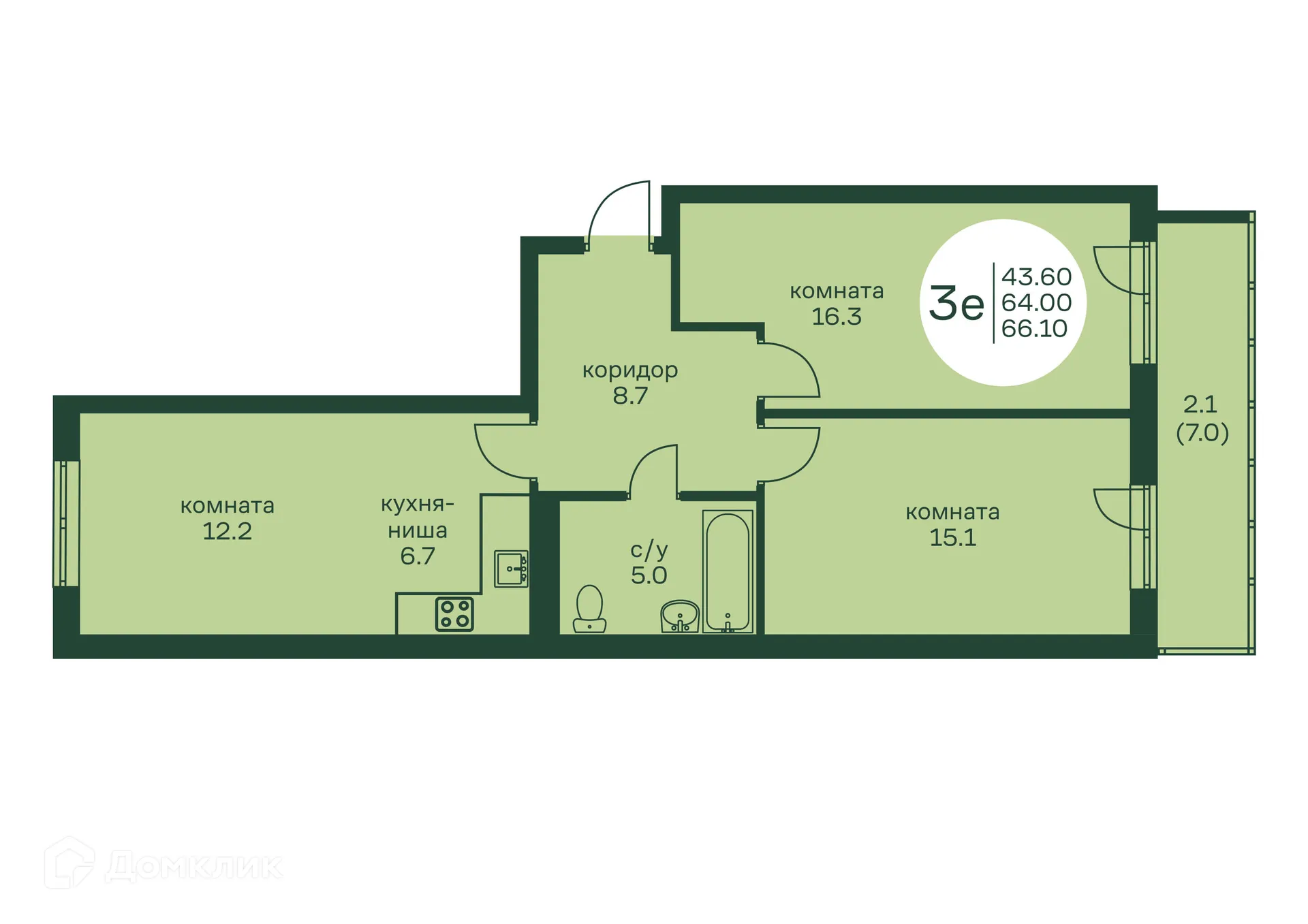 Фото квартиры в ЖК Брусника