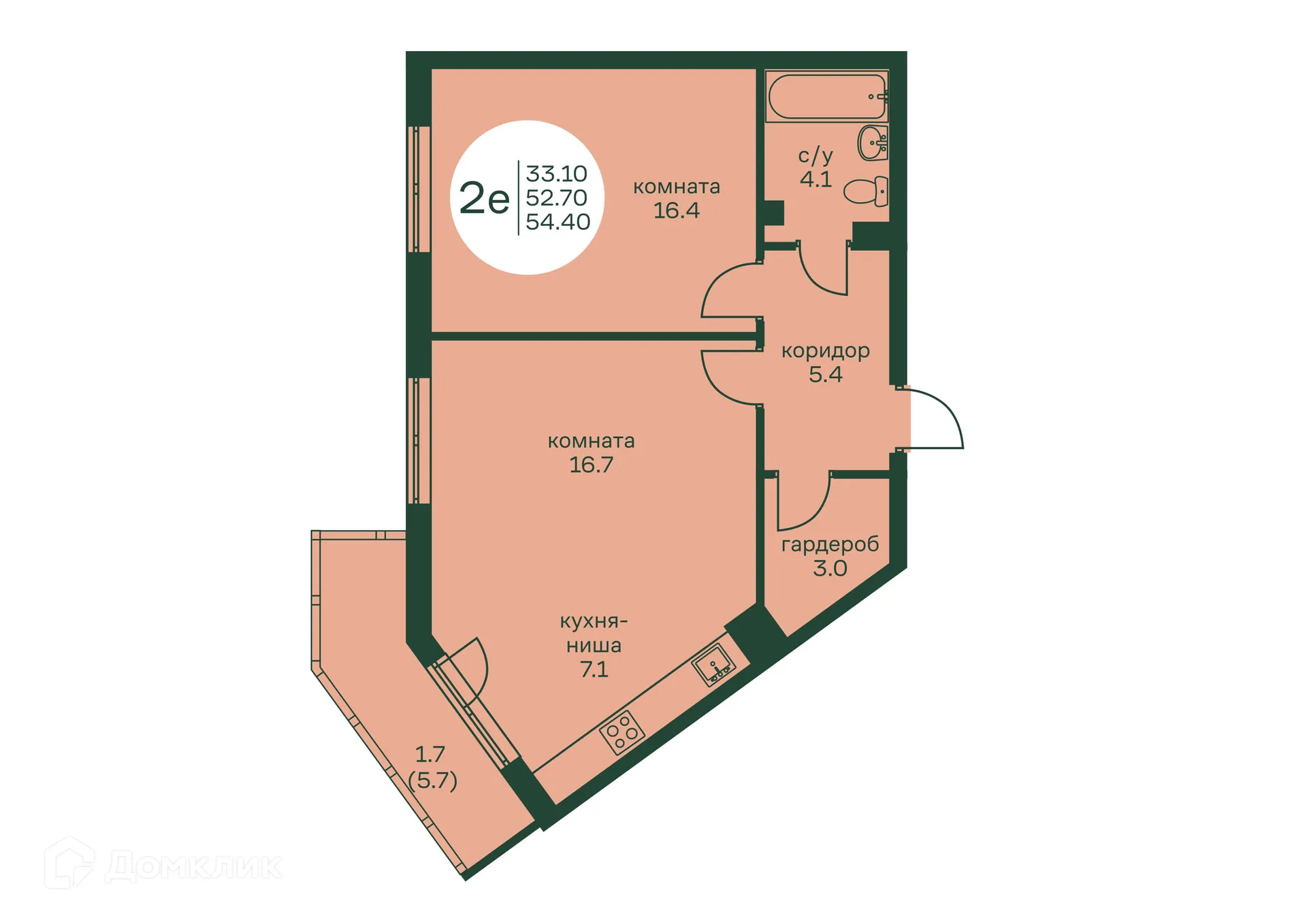 Фото квартиры в ЖК Брусника