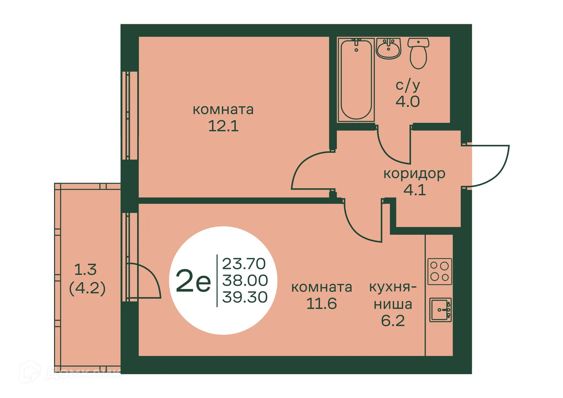 Фото квартиры в ЖК Брусника