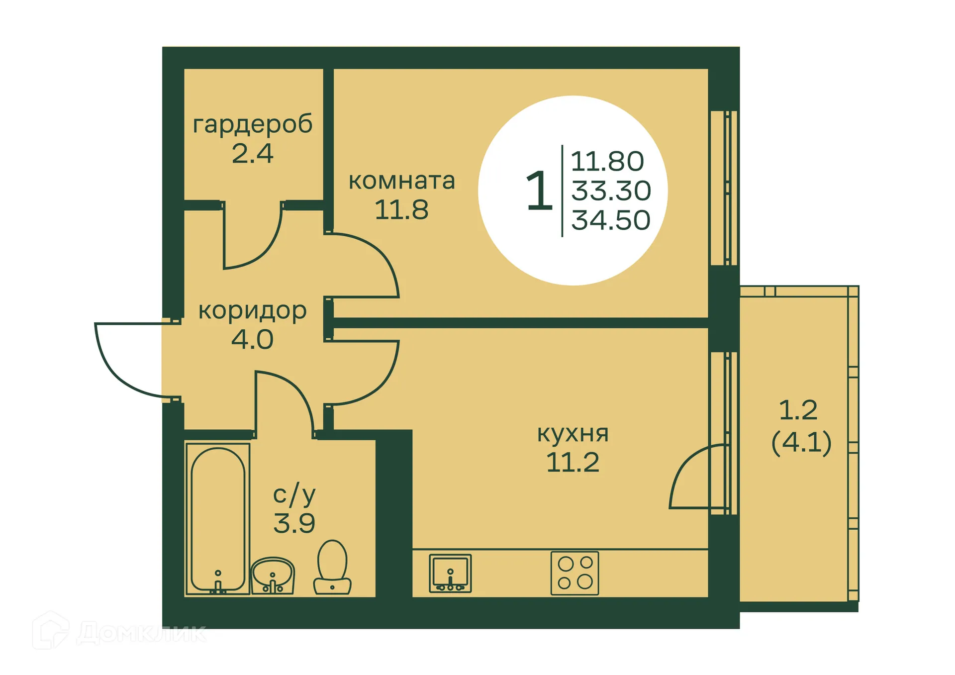 Фото квартиры в ЖК Брусника