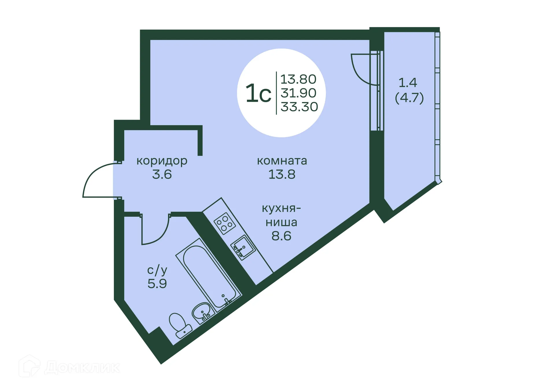 Фото квартиры в ЖК Брусника