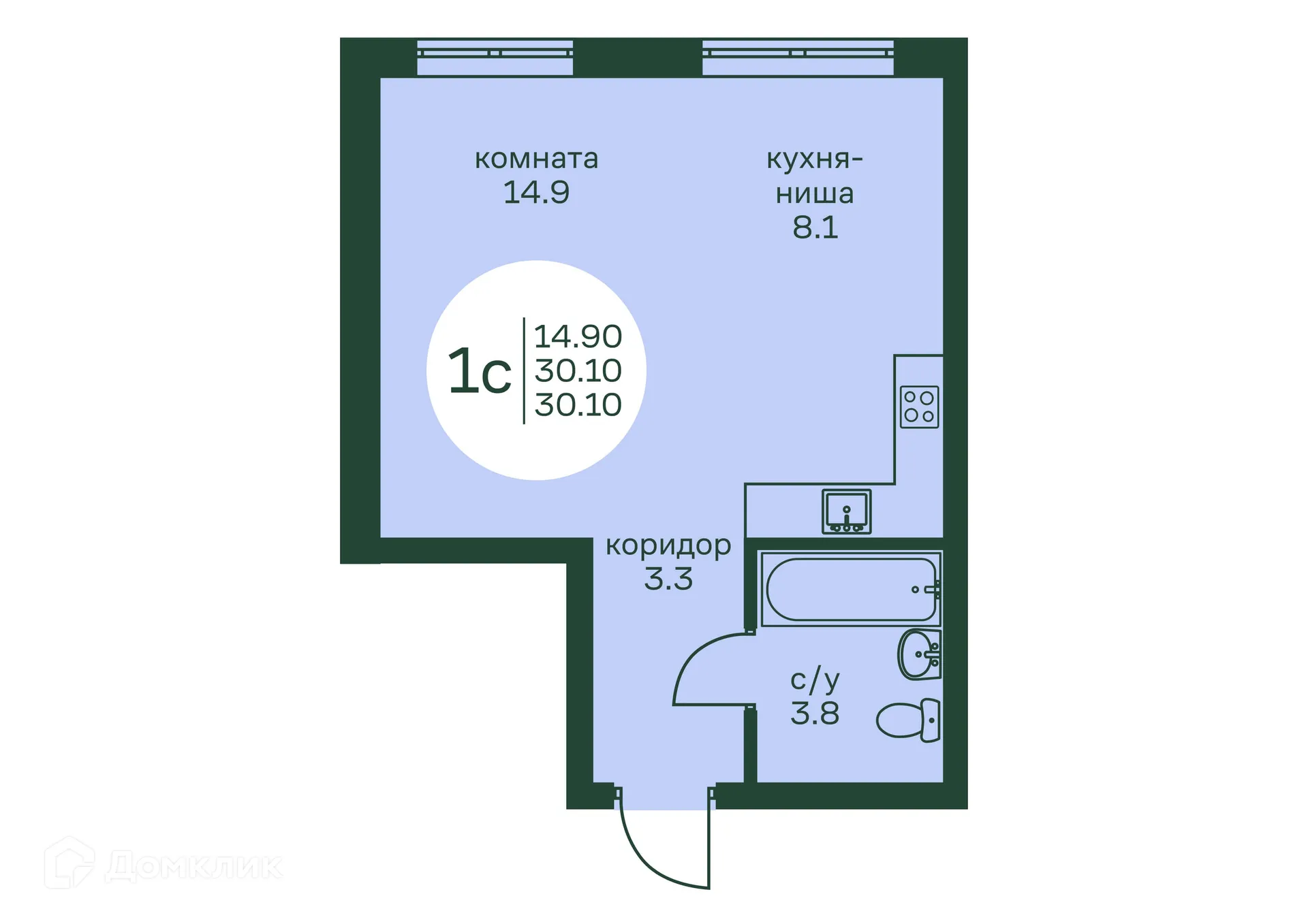 Фото квартиры в ЖК Брусника