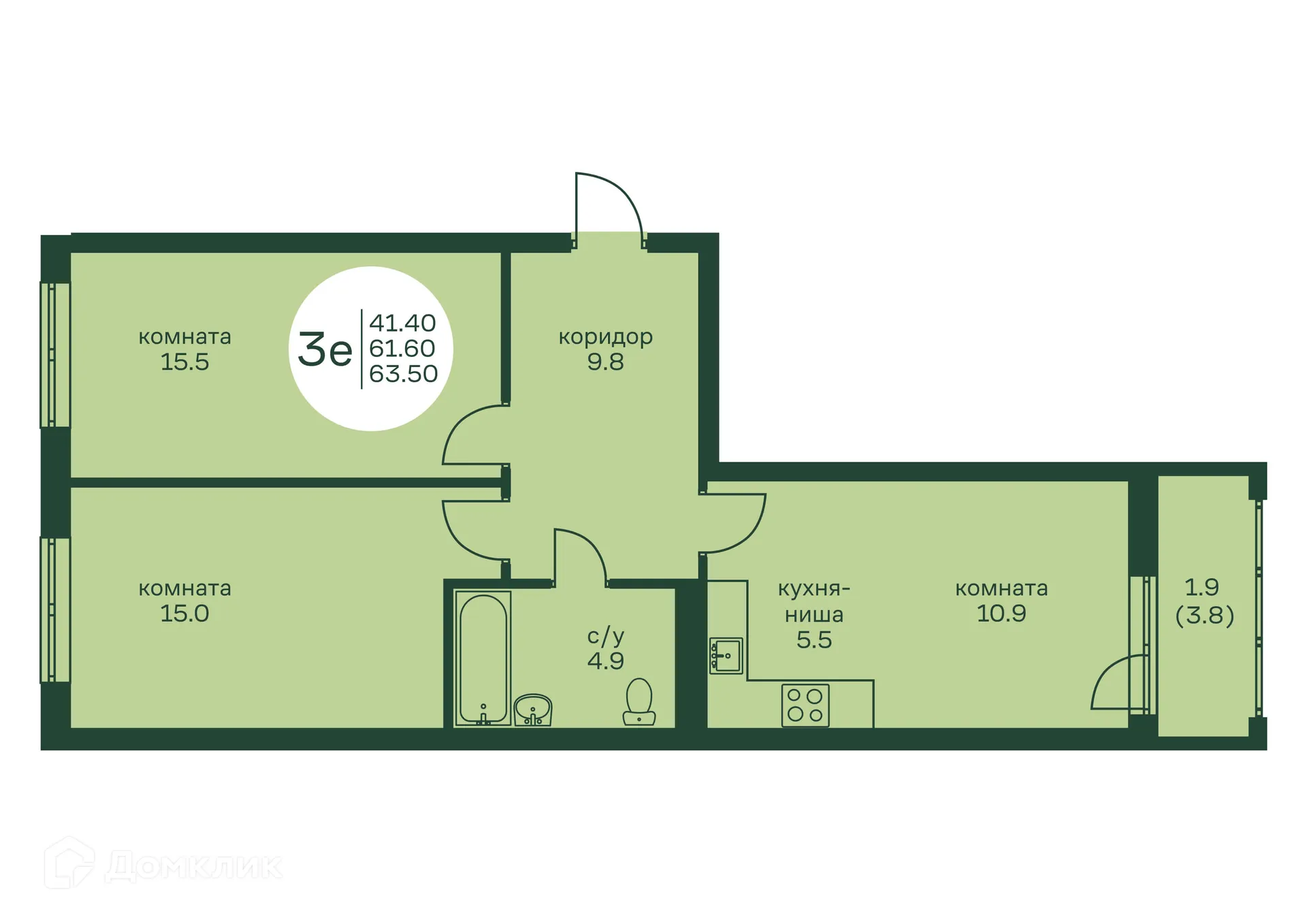 Фото квартиры в ЖК Брусника