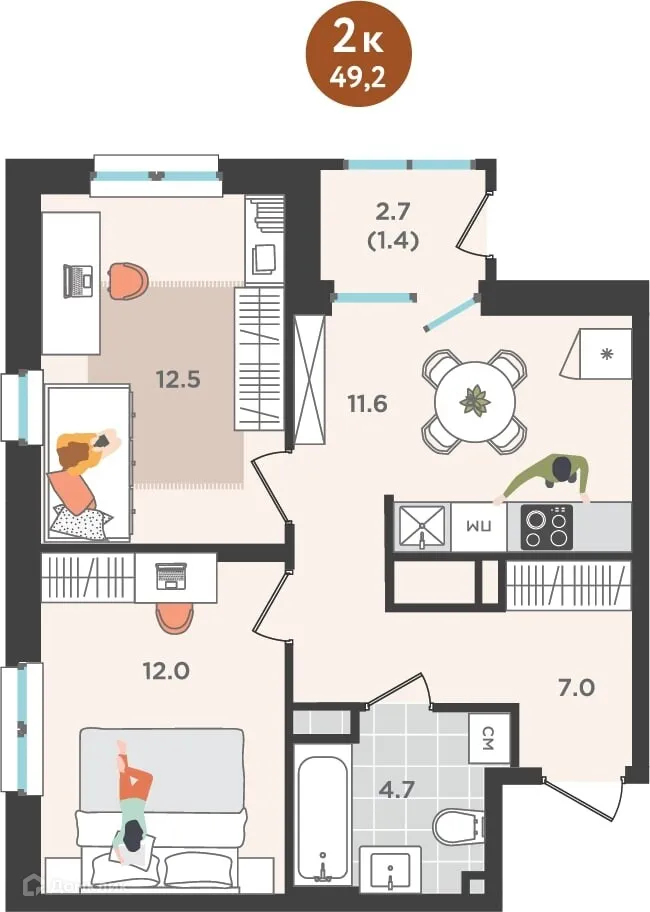 Фото квартиры в ЖК Орсо Дом на Куфонина