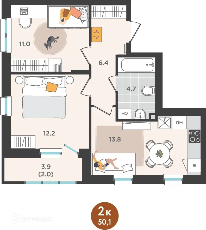 Фото квартиры в ЖК Орсо Дом на Куфонина