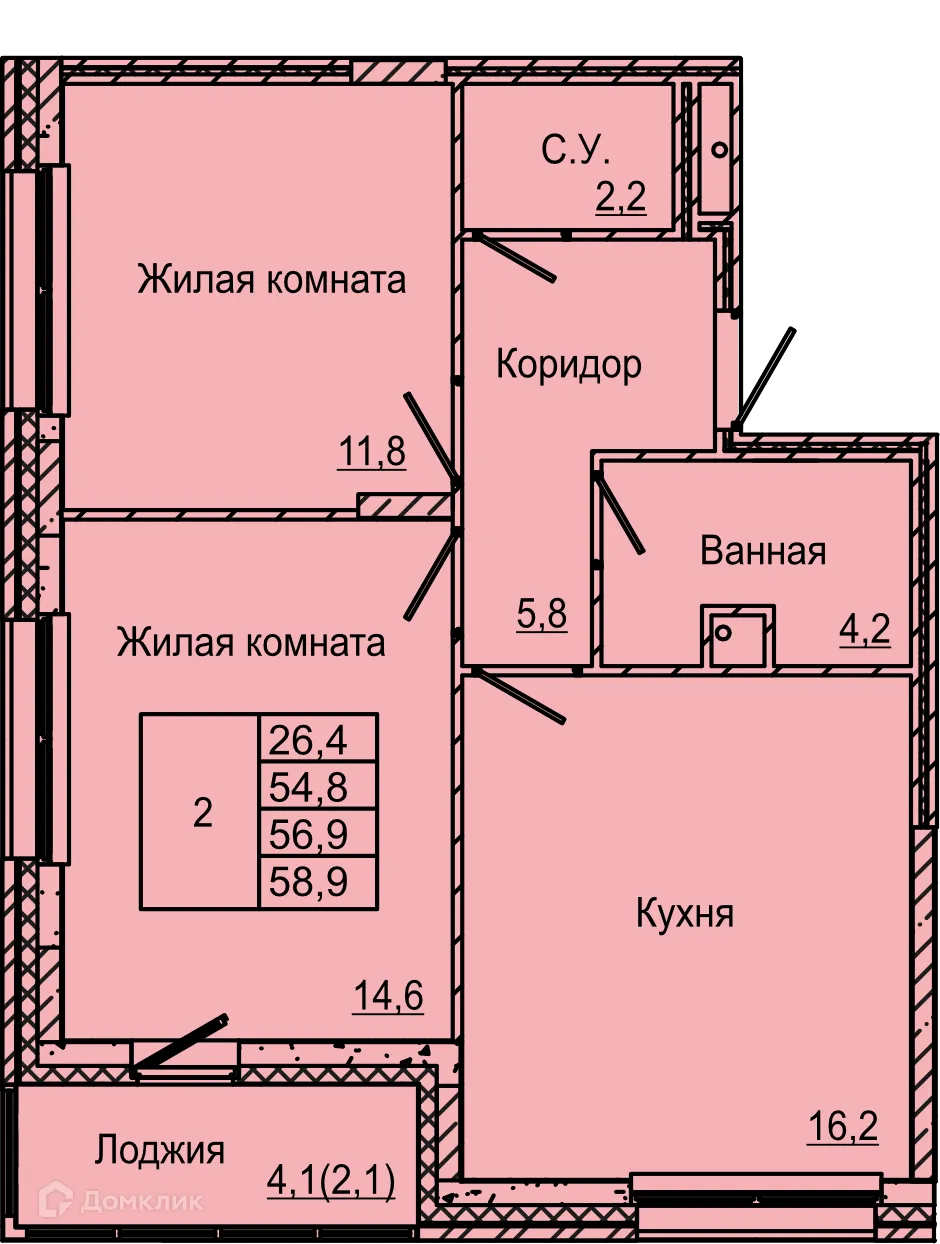 Фото квартиры в ЖК по ул. Красных Командиров