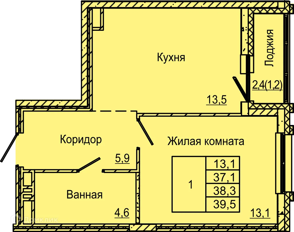 Фото квартиры в ЖК по ул. Красных Командиров