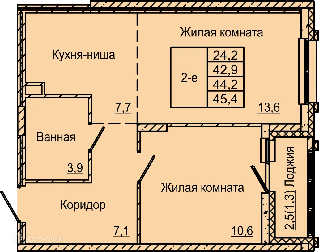 Фото квартиры в ЖК по ул. Красных Командиров