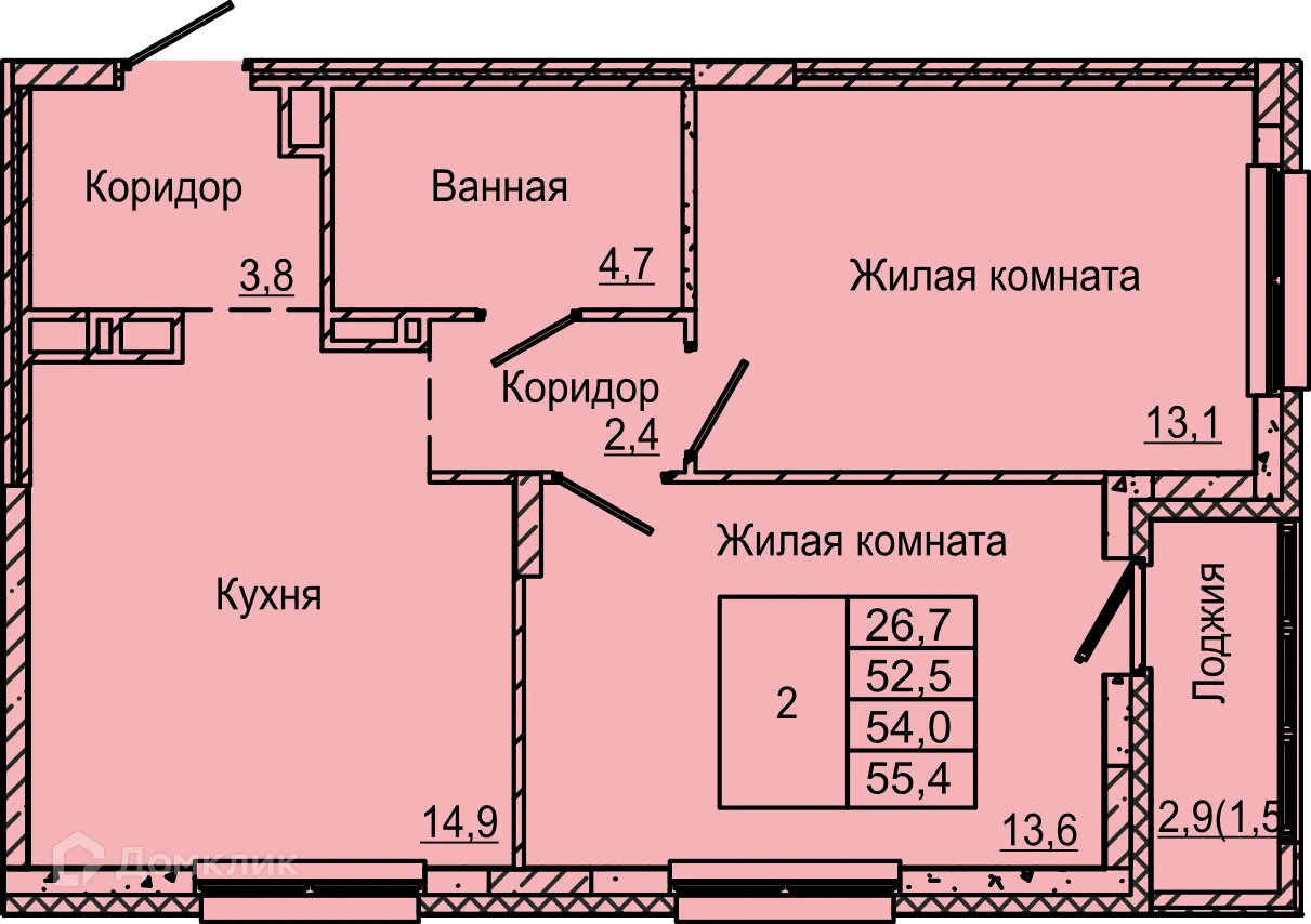 Фото квартиры в ЖК по ул. Красных Командиров