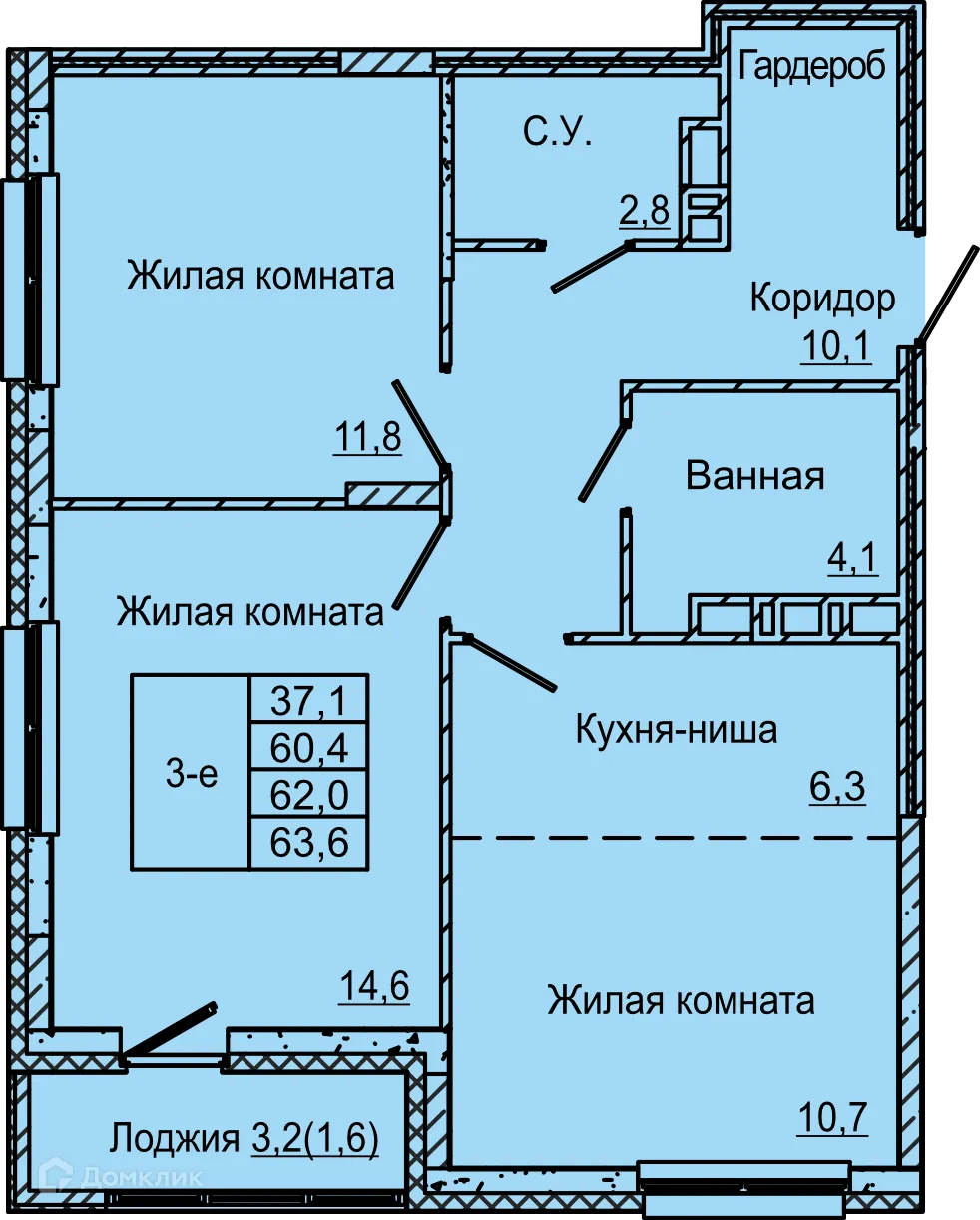 Фото квартиры в ЖК по ул. Красных Командиров