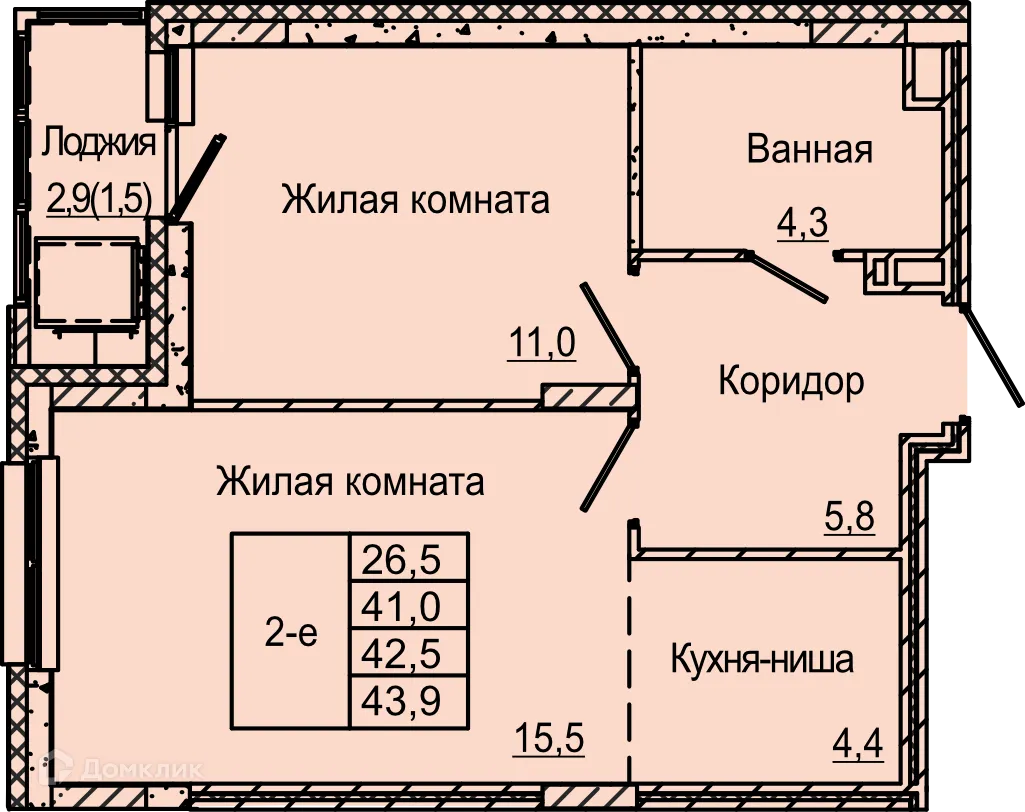 Фото квартиры в ЖК по ул. Красных Командиров