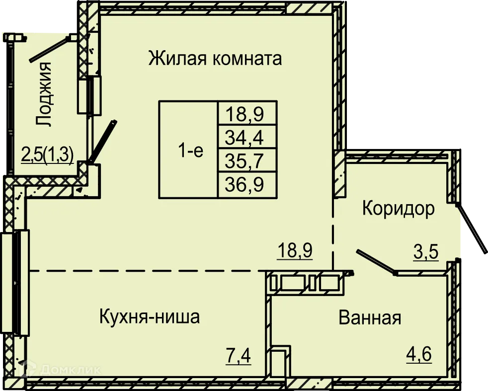 Фото квартиры в ЖК по ул. Красных Командиров