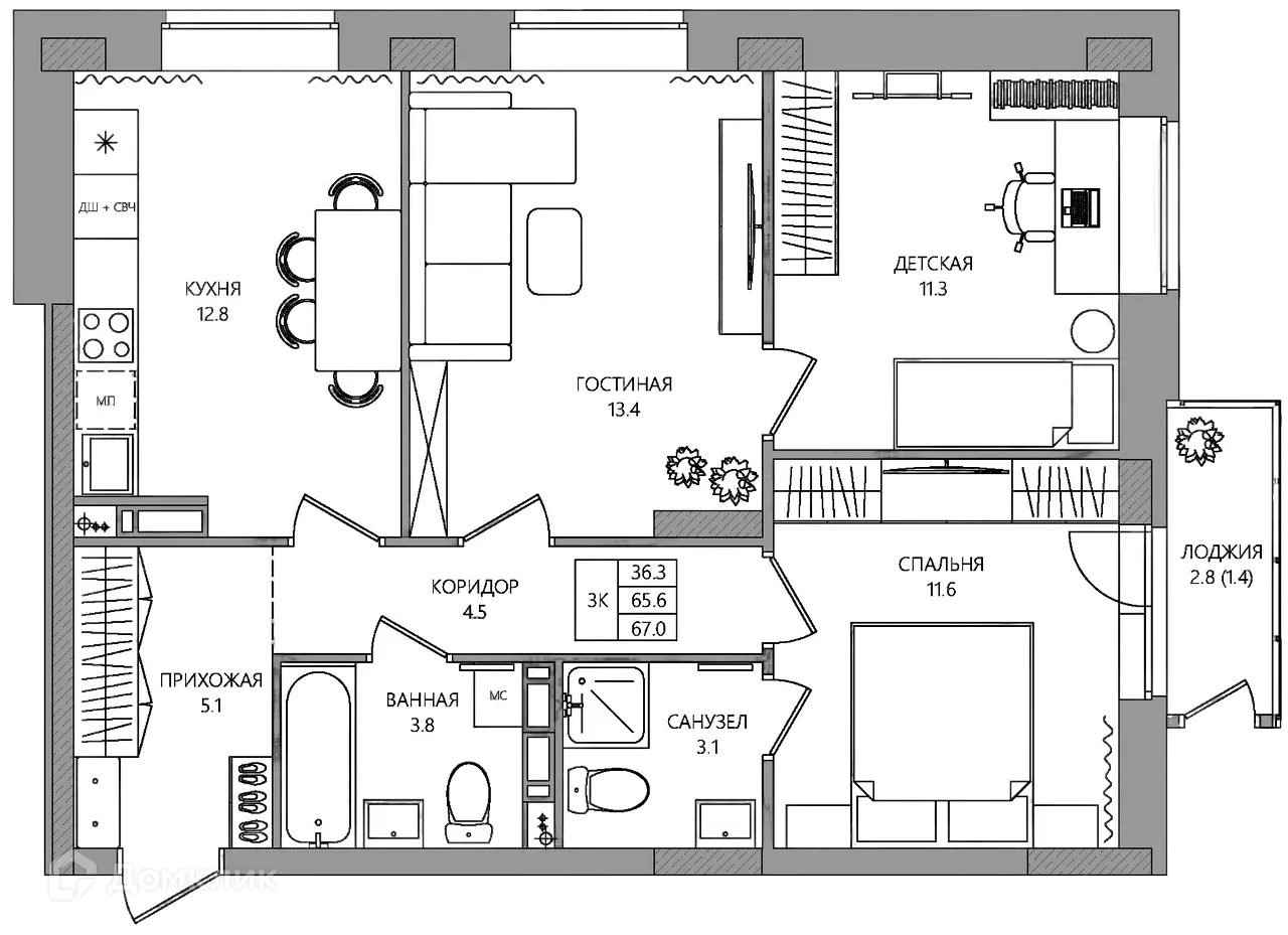 Фото квартиры в ЖК NEO (НЕО)