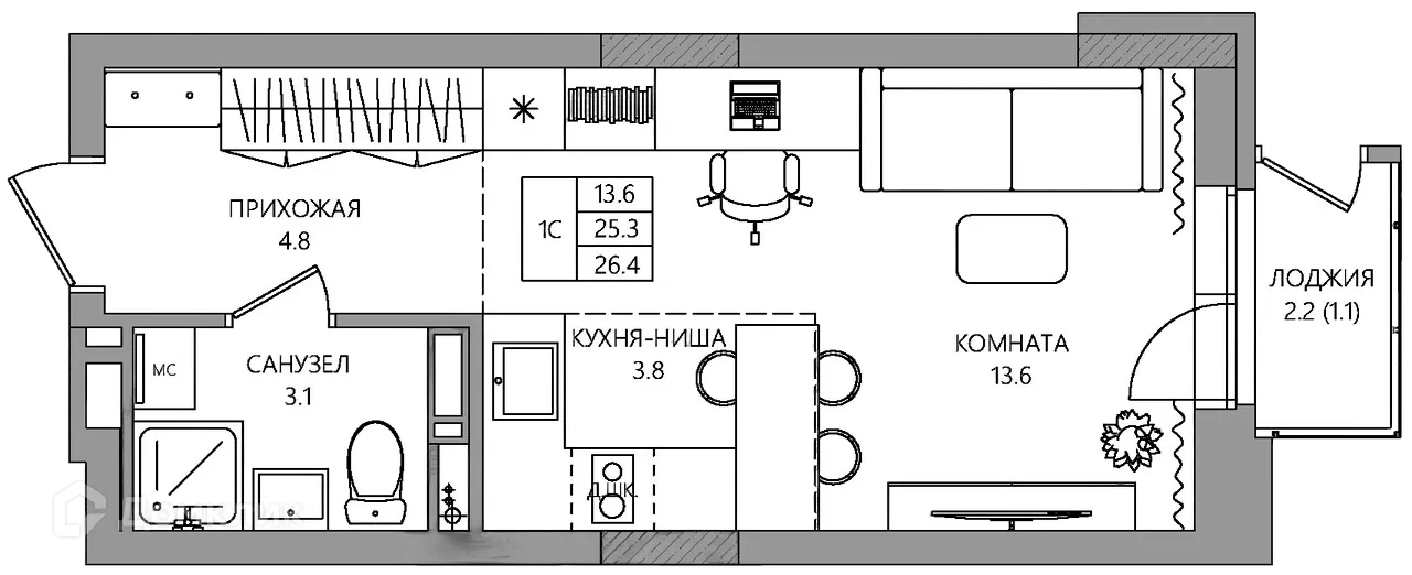 Фото квартиры в ЖК NEO (НЕО)