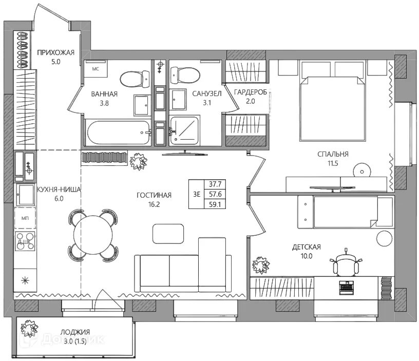 Фото квартиры в ЖК NEO (НЕО)