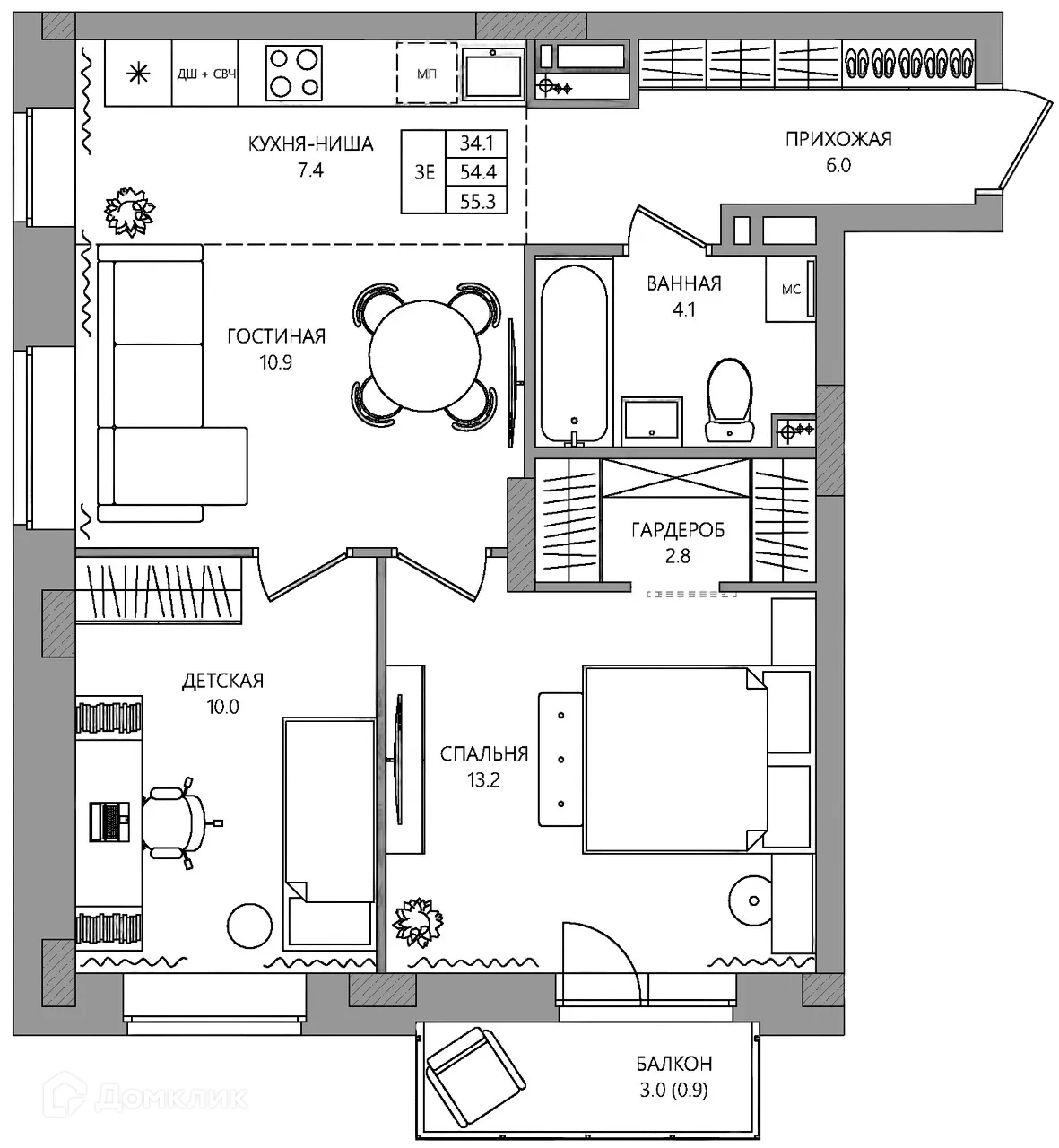 Фото квартиры в ЖК NEO (НЕО)