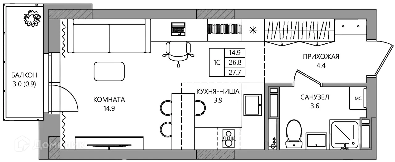 Фото квартиры в ЖК NEO (НЕО)
