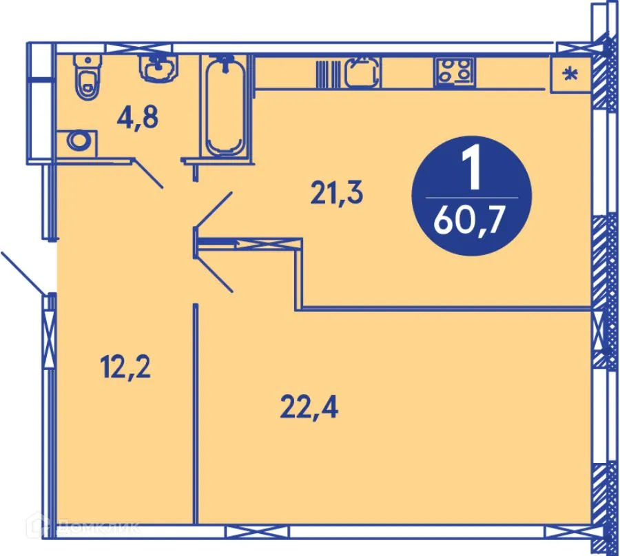 Фото квартиры в ЖК Семейный квартал "iLOVE (АйЛав)"