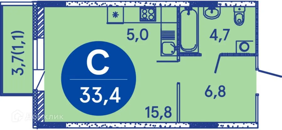 Фото квартиры в ЖК Семейный квартал "iLOVE (АйЛав)"