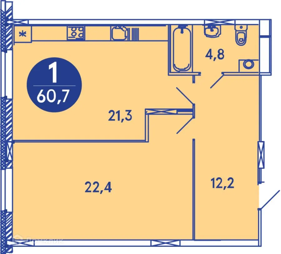 Фото квартиры в ЖК Семейный квартал "iLOVE (АйЛав)"