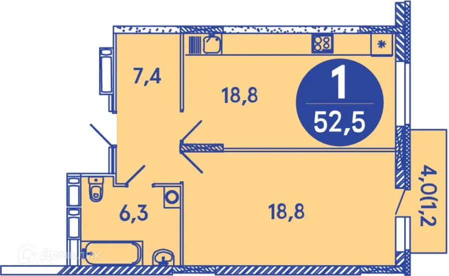 Фото квартиры в ЖК Семейный квартал "iLOVE (АйЛав)"