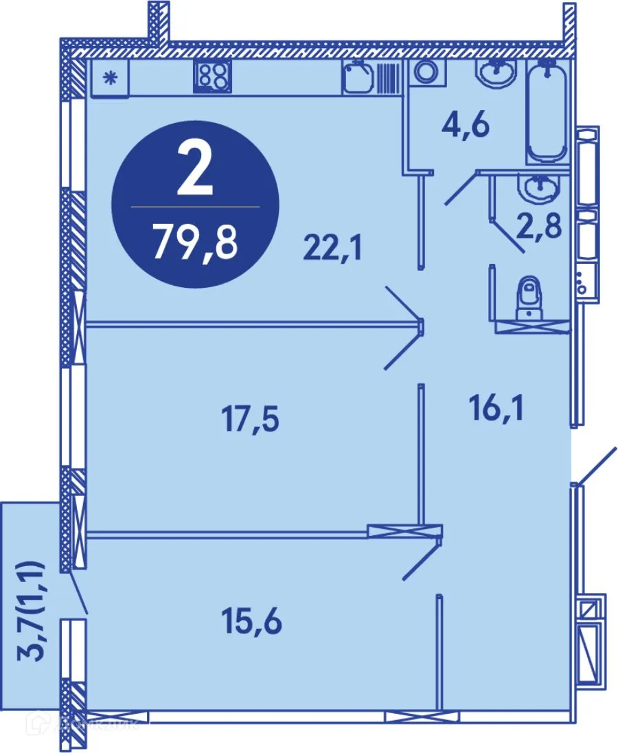 Фото квартиры в ЖК Семейный квартал "iLOVE (АйЛав)"