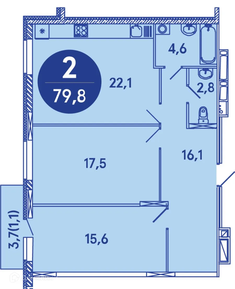 Фото квартиры в ЖК Семейный квартал "iLOVE (АйЛав)"