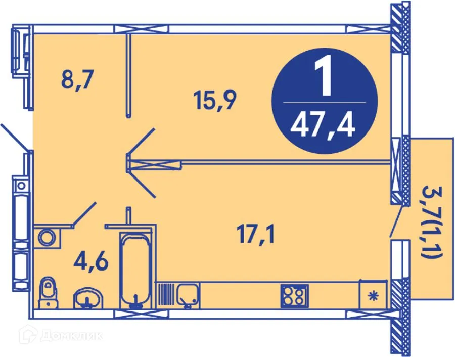 Фото квартиры в ЖК Семейный квартал "iLOVE (АйЛав)"
