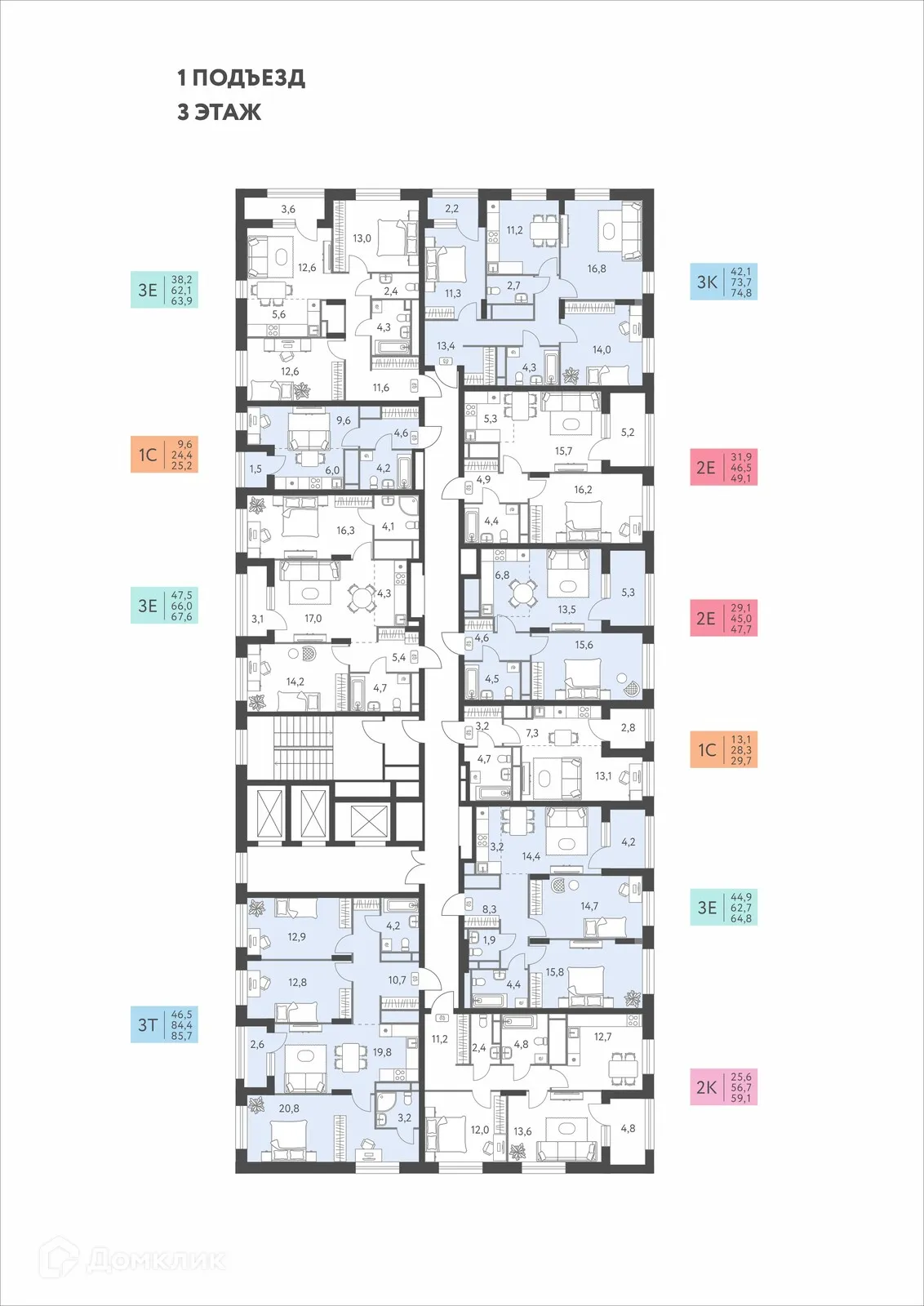 Фото квартиры в ЖК Коннект квартал Левченко, 8