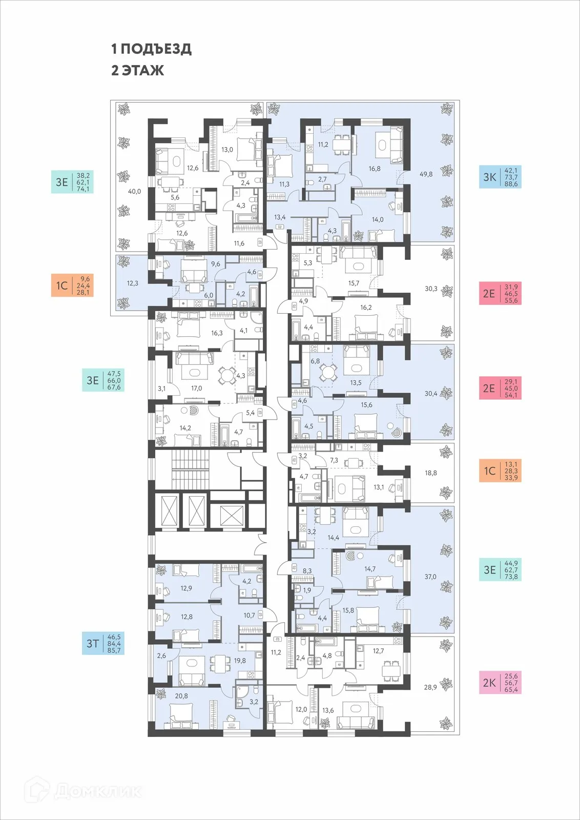 Фото квартиры в ЖК Коннект квартал Левченко, 8